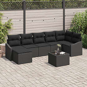 vidaXL Hage Sofasett med Pute 8 Deler 3355492