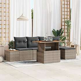 vidaXL Garden Sofa Set with Storage 6 Pieces 3358798