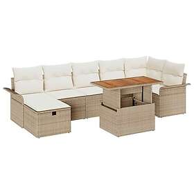 vidaXL Garden Soffset med dyna 8 Delar 3359921