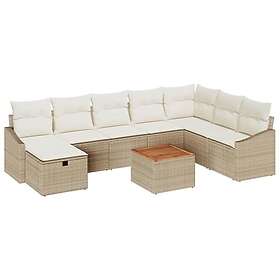 vidaXL Garden Sofa Set with Cushion 9 Pieces 3360914