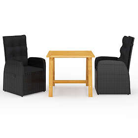 vidaXL Garden Dining Set with Cushions 3 Pieces 3095298