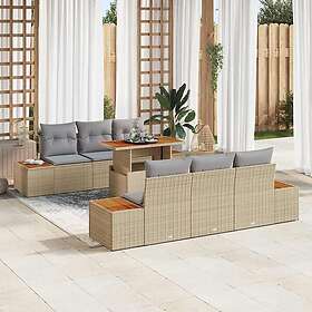 vidaXL Ensemble de Salle à Manger de Jardin avec Coussin 7 Pièces 3350032
