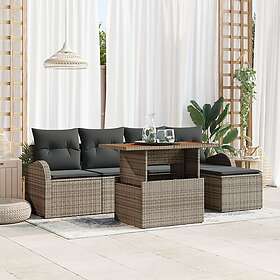 vidaXL Garden Sofa Set with Storage 6 Pieces 3358309