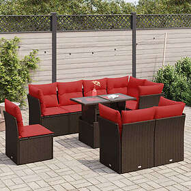 vidaXL Have Sofa Sæt med Hynder 9 Dele 3326185