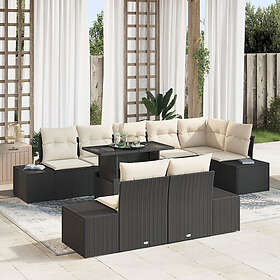vidaXL Garden Sofa Set with Cushion with Storage 9 Pieces 3349203