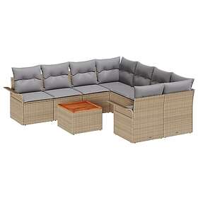 vidaXL Garden Sofa Set with Cushion 9 Pieces 3347308