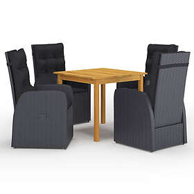 vidaXL Garden Dining Set with Cushions 5 Pieces 3095285