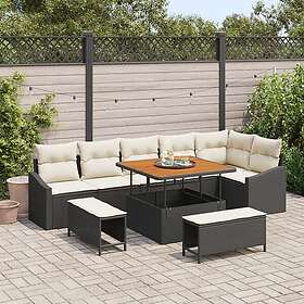 vidaXL Garden Sofa Set with Cushion 9 Pieces 3362665