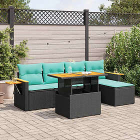 vidaXL Ensemble Canapé de Jardin avec Coussins 6 Pièces 3327585