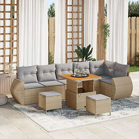 vidaXL Garden Sofa Set with Cushion 9 Pieces 3363842