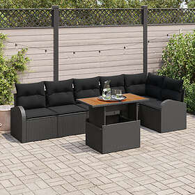 vidaXL Hage Sofasett med Oppbevaring 7 Deler 3358333