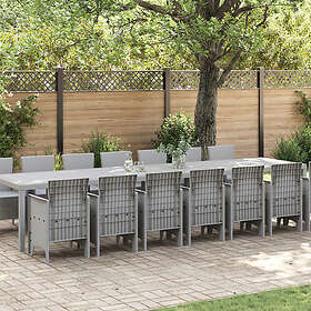 vidaXL Garden Dining Set with Cushions 15 Pieces 3378807