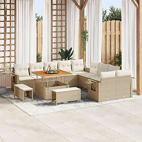 vidaXL Garden Sofa Set Height-Adjustable 13 Pieces 3361796