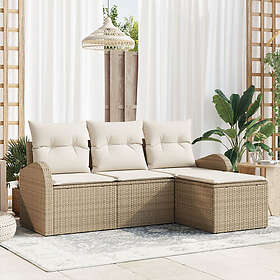 vidaXL Sofagruppe med Pute 4 Deler 3354660