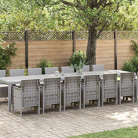 vidaXL Garden Dining Set with Cushions 15 Pieces 3378811