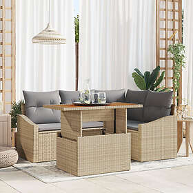 vidaXL Garden Sofa Set with Storage Pieces 5 Pieces 3358569