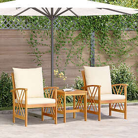 vidaXL Garden Sofa Set with Cushions 3 Pieces 4106449
