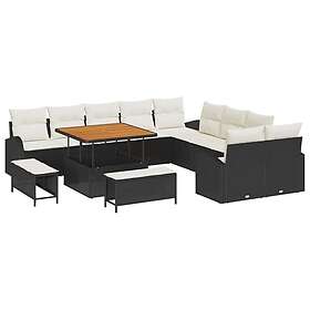 vidaXL Garden Sofa Set with Cushion and Pillow 13 Pieces 3364395