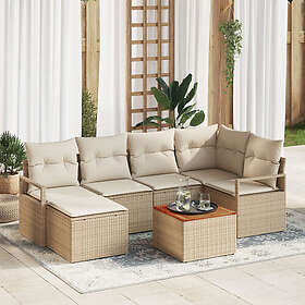 vidaXL Ensemble de Canapé de Jardin avec Coussin 7 Pièces 3347729
