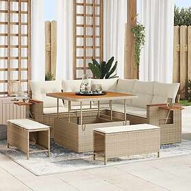 vidaXL Garden Sofa Set with Cushion 9 Pieces 3365116
