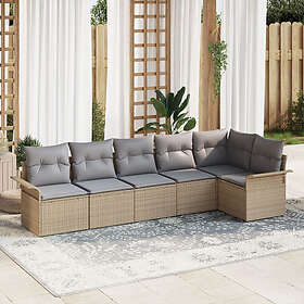 vidaXL Garden Sofa Set with Cushion 6 Pieces 3345380