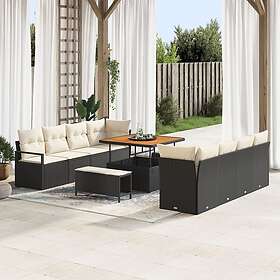 vidaXL Garden Sofa Set with Cushion 11 Pieces 3362505