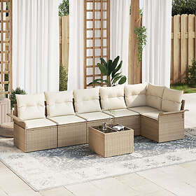 vidaXL Garden Sofa Set with Cushion 7 Pieces 3354060
