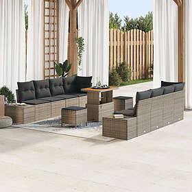 vidaXL Garden Sofa Set with Cushion 11 Pieces 3364713