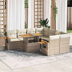 vidaXL Have Sofasæt med Hynder 9 Dele 3327579