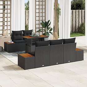 vidaXL Hage Sofasett med Oppbevaring 6 Deler 3358762