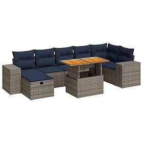 vidaXL Ensemble de Canapé de Jardin avec Coussins 8 Pièces 3328097