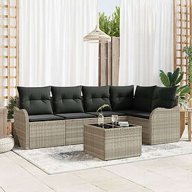 vidaXL Leone Garden Sofa Set with Storage 6 Pieces 3354381