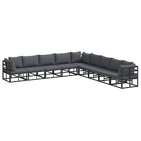vidaXL Garden Sofa Set with Cushion 9 Pieces 3378876