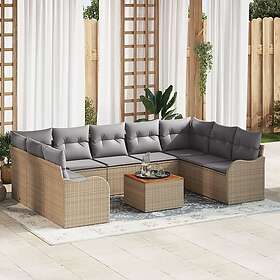 vidaXL Hage Sofasett med Pute 10 Deler 3347497