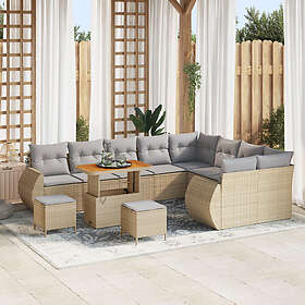 vidaXL Garden Sofa Set Height-Adjustable 12 Pieces 3361917