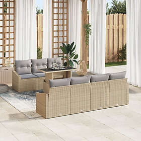 vidaXL Hage Sofasett med Puter 8 Deler 3357683