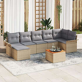 vidaXL Garden Sofa Set with Cushion 8 Pieces 3347357