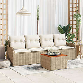 vidaXL Ensemble Canapé de Jardin avec Coussin 5 Pièces 3347512