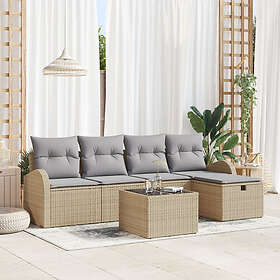 vidaXL Hage Sofasett med Pute 6 Deler 3360401