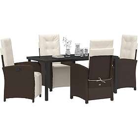vidaXL Hage Spisegruppe med Pute 5 Deler 3380319