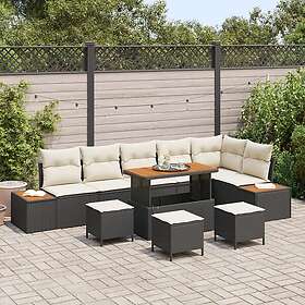 vidaXL Ensemble de Canapé de Jardin avec Coussin 10 Pièces 3364890