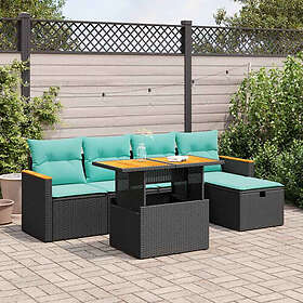 vidaXL Ensemble de Canapé de Jardin avec Coussins 6 Pièces 3328107