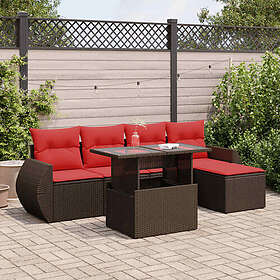 vidaXL Ensemble de Canapé de Jardin avec Coussins 6 Pièces 3326625