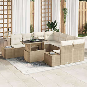 vidaXL Garden Sofa Set with Cushion 9 Pieces 3349157