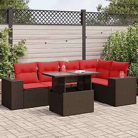 vidaXL Ensemble de Canapé de Jardin avec Coussins 6 Pièces 3326805