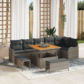 vidaXL Garden Sofa Set with Cushion 9 Pieces 3362278