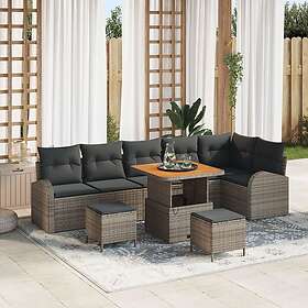 vidaXL Garden Sofa Set with Cushion 9 Pieces 3362413