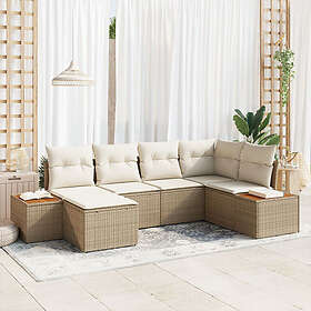vidaXL Ensemble de Canapé de Jardin avec Coussin 6 Pièces 3348122