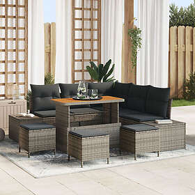 vidaXL Garden Sofa Set with Cushion 9 Pieces 3364743