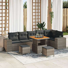 vidaXL Garden Sofa Set with Cushion 9 Pieces 3362023